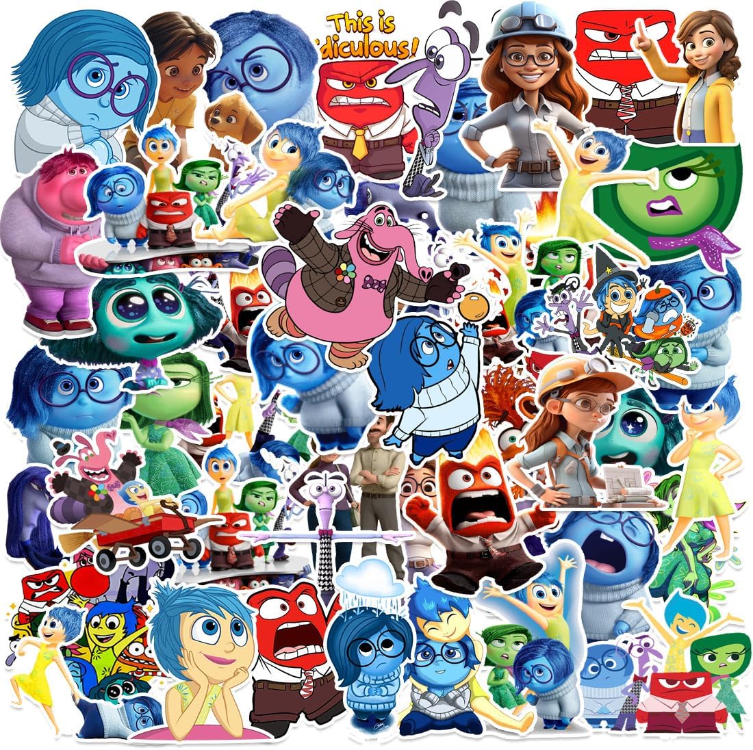 Inside Head Sticker Seal, Goods, PVC, Waterproof, Graffiti, Popular, Cute, Stylish, Anime, Manga Sticker, Notebook, Decorative, DIY, Car, Motorcycle, Helmet, PC, Snowboard, Smartphone, 100 Stickers