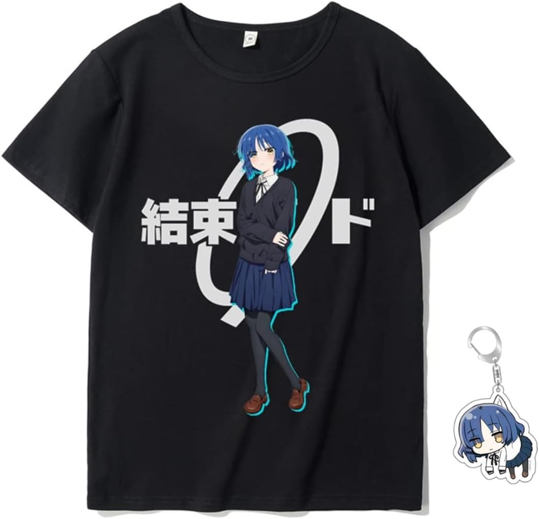 [EIUBCO] ぼっちざろっく Tシャツ 子供 大人 カジュアル 半袖 かわいい 春夏 男女兼用 ボッチザロック tシャツ 結束バンド 衣装 ぼっちざろっく グッズ キーホルダー付き