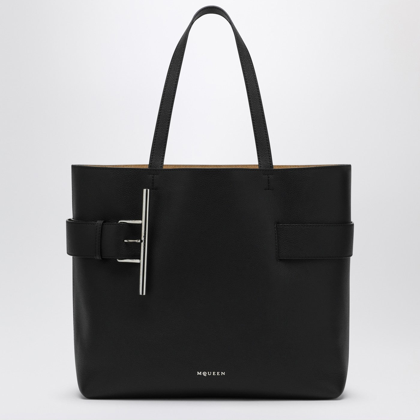 Alexander McQueen アレクサンダーMCクイーンMCクイーンブラックTバースリングバッグ - Image 1