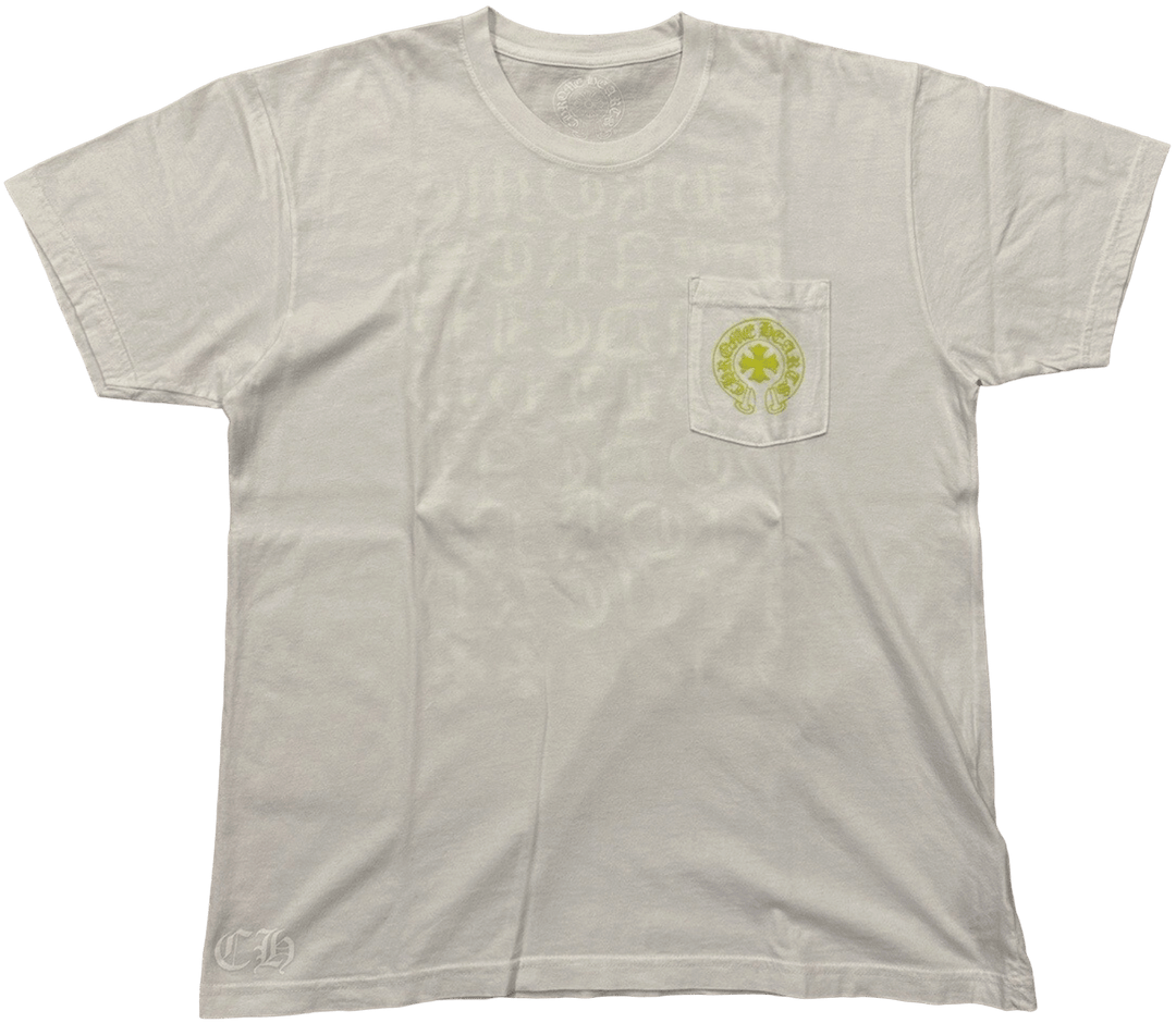 CHROME HEARTS 'HIGHLIGHT EYE CHART' WHITE TEE