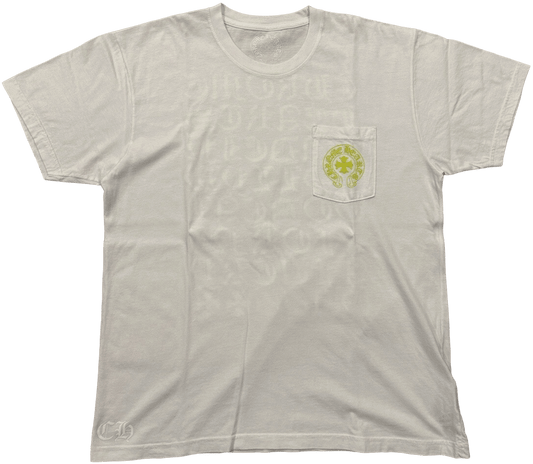 CHROME HEARTS 'HIGHLIGHT EYE CHART' WHITE TEE