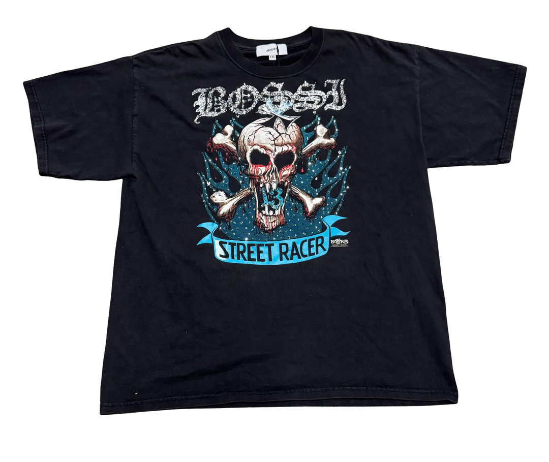 BOSSI 'STREET RACER' VINTAGE RHINESTONE TEE