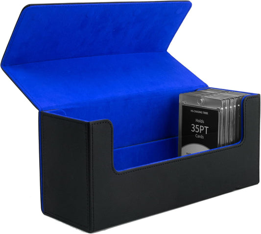 Deck Case, Trading Card Case, Magnetic Loader Case, PU Leather, Holds 33 Magnetic Loaders, Holds 800 Cards, Large Capacity, Sleeve Compatible, Trading Card Case (Holds 800 Cards