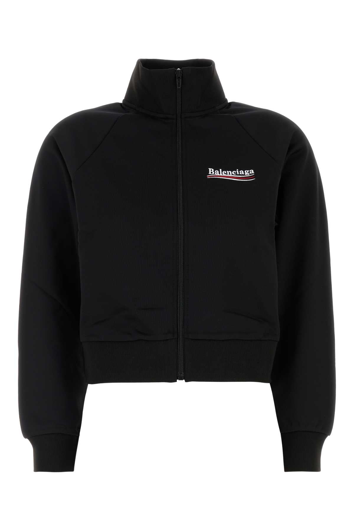 Balenciaga バレンシアガブラックナイロンベンスウェットシャツ - Image 1