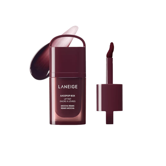 LANEIGE JuicePop Box Tinte de labios | Tinte ligero hidratante de larga duración | Color jugoso acumulable y brillo nutritivo | Cosmética coreana esencial para labios para una comodidad duradera