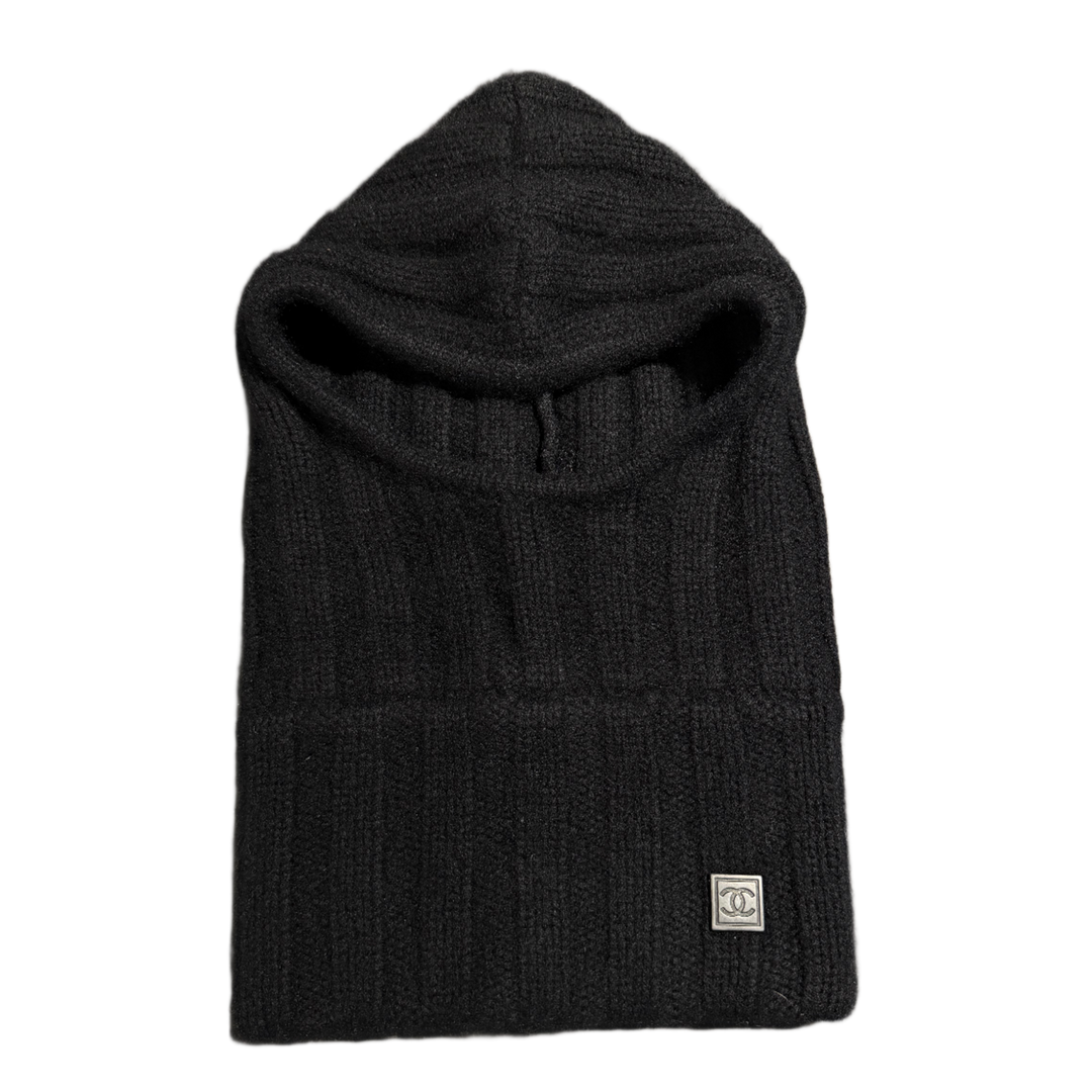 CHANEL 'SPORT CASHMERE' BLACK BALACLAVA
