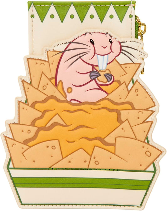 Loungefly Disney: Kim Possible - Rufus - Tarjetero Nachos - 4 ranuras para tarjetas con compartimento con cremallera - Ideal para niños y adultos - Carteras coleccionables