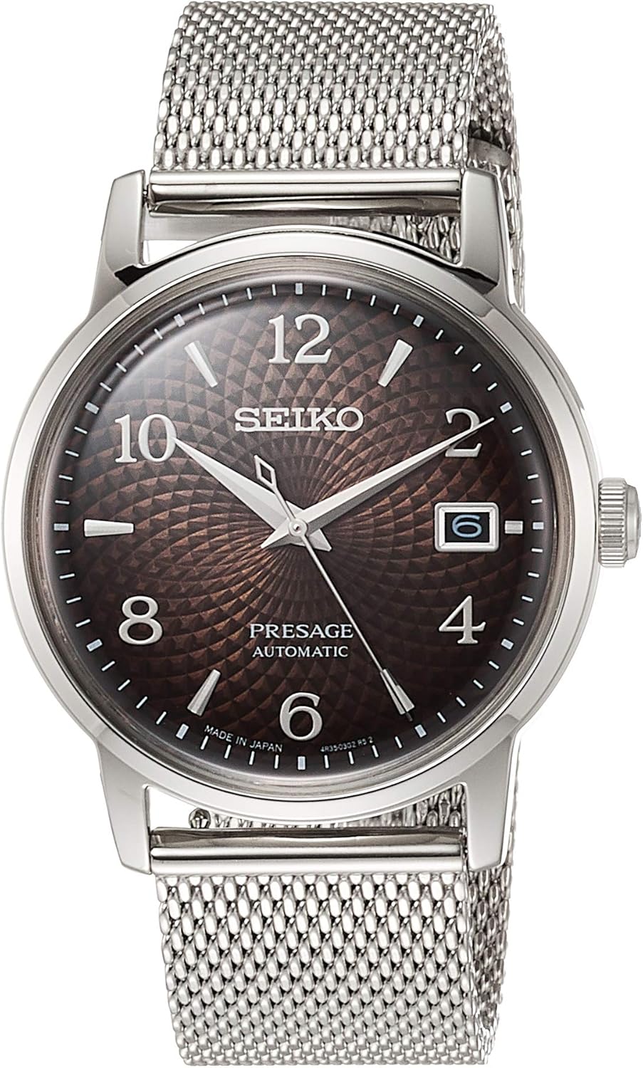 Seiko SARY179 Men's Automatic Watch, Presage, Silver, Dial: Black Gradient, Bracelet Type