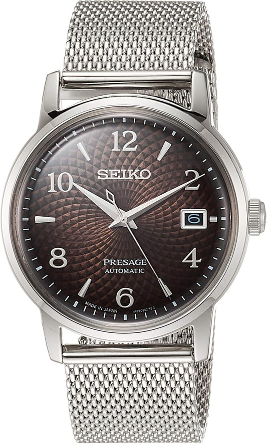 Seiko SARY179 Men's Automatic Watch, Presage, Silver, Dial: Black Gradient, Bracelet Type