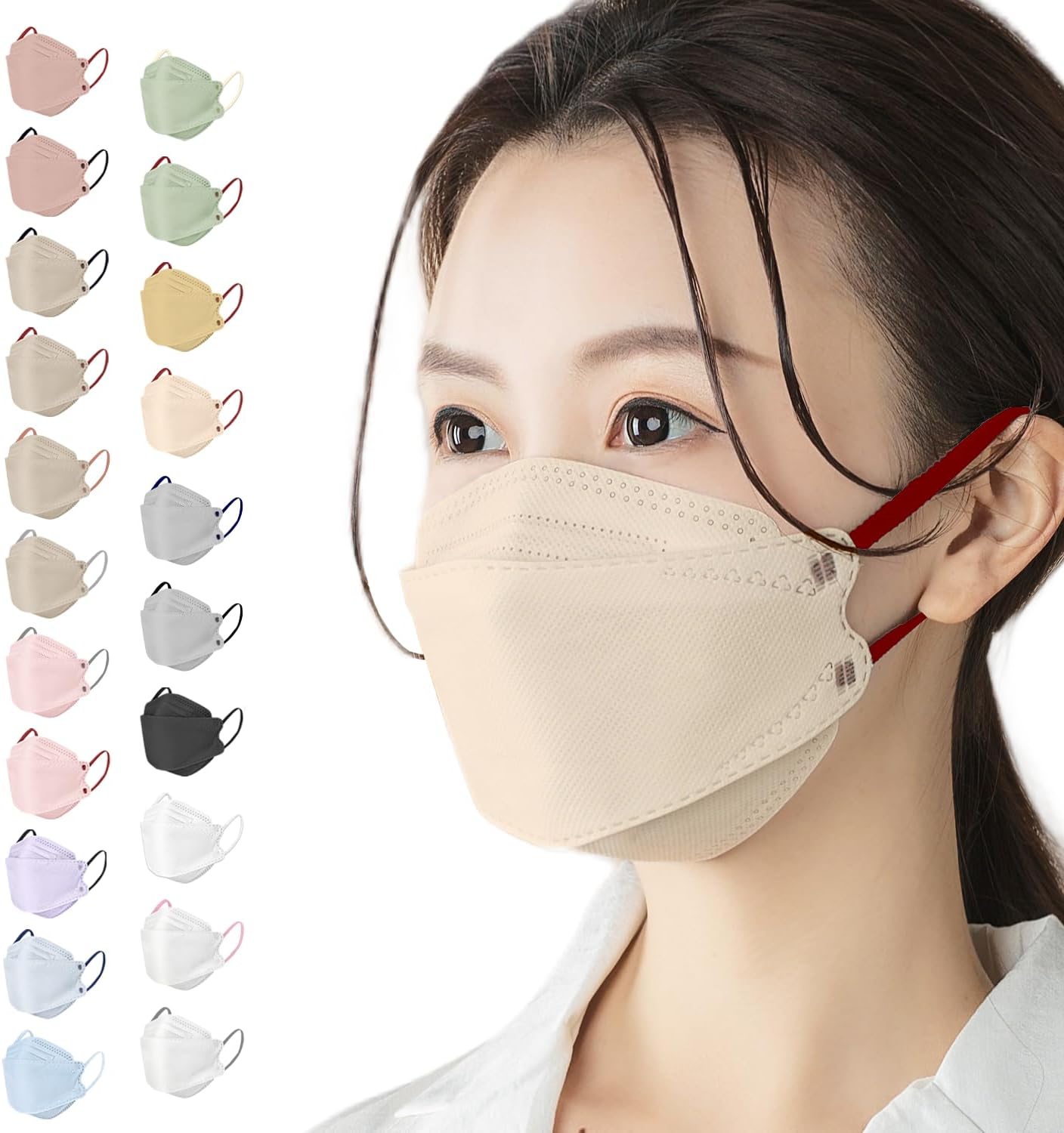 [GINZA STYLE] マスク 不織布 立体マスク バイカラー 日本製