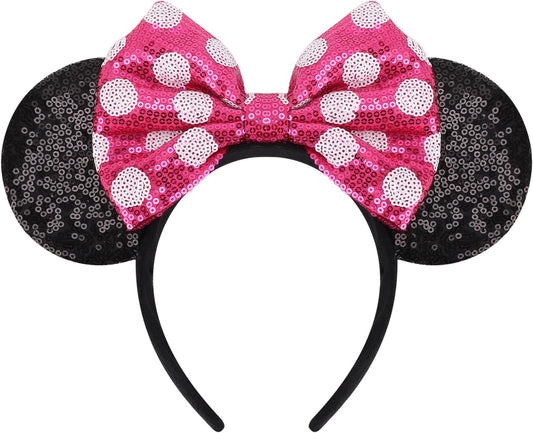 DRESHOW Mouse Ears Bow Sequins Party Decoration Cosplay Costume for Girls and Women