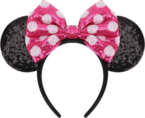 DRESHOW Mouse Ears Bow Sequins Party Decoration Cosplay Costume for Girls and Women