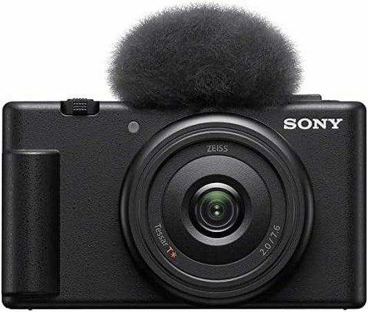 Sony ZV-1F / ZV-1F B Vlog Camera, VLOGCAM Digital Camera, Videos, Selfies, Body, Windscreen Included, 0.8 in (20 mm) F2.0 Single Focal Lens, Black