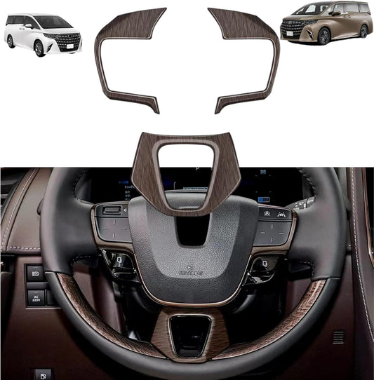 Dodox DIY New Alphard 40 Series Vellfire/Bellfire 40 Series Accessories Custom Parts Car Specific Goods Steering Wheel Switch Panel Cover Indoor Protection Garnish Supplies ABS Resin Wood Grain