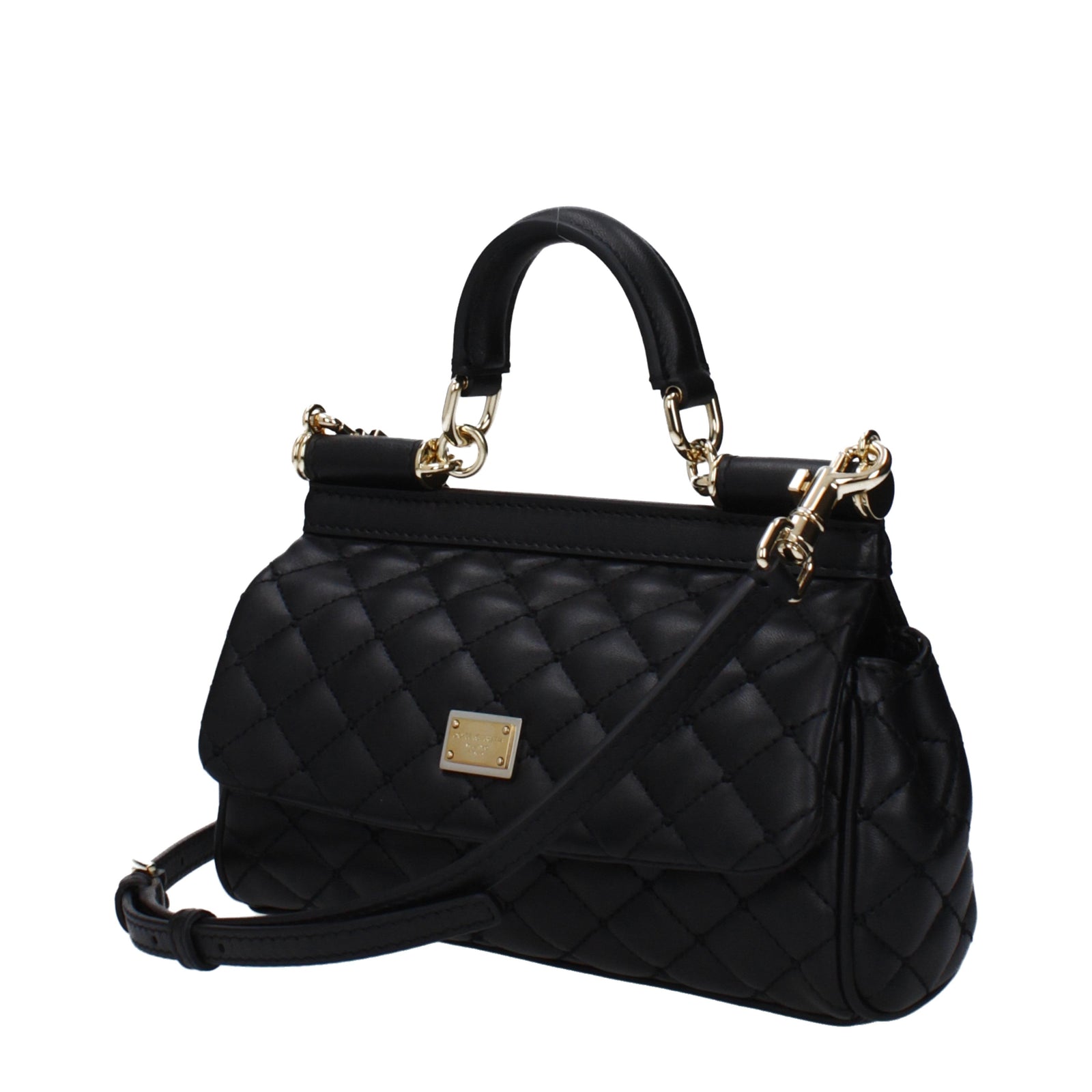 Dolce  Gabbana ドルチェ＆ガッバーナハンドバッグシチリアスモールウーマンレザーブラック - Image 1