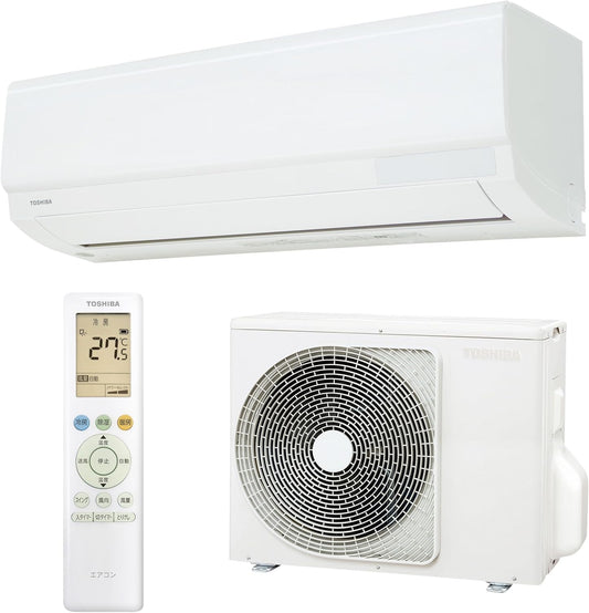 Toshiba RAS-V221TE (W) V-TE Series, 2.2 kW 2026 Model White with Built-in Wireless LAN, Smartphone Operation, Height 9.8 inches (250 mm), Compact Design, Interior Clean, Dehumidification, Quiet