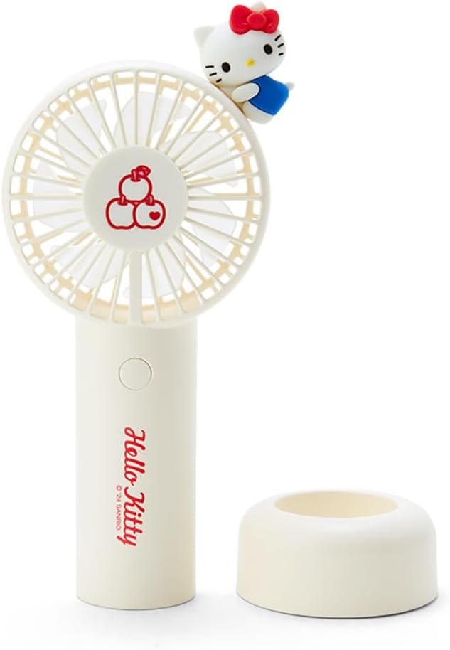 Sanrio 212091 2-Way Fan Hello Kitty, Hello Kitty, 7.1 x 3.9 x 1.6 inches (18 x 10 x 4 cm), Character