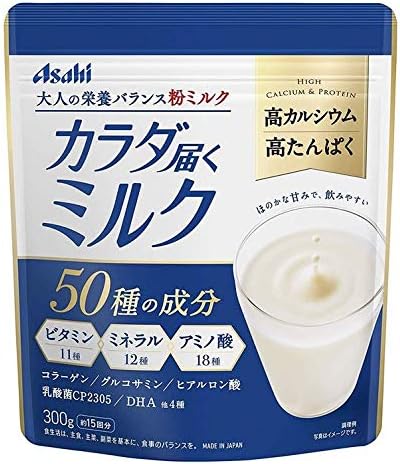 Asahi Powder Milk, Milk to Reach the Body, 10.6 oz (300 g), Set of 2