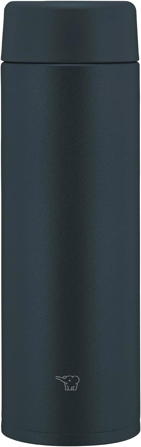 Zojirushi Water Bottle, 16.2 fl oz (480 ml), Zojirushi's Evolved Standard Mug, Dishwasher Safe, Seamless Stopper, Only 2 Parts to Wash, Compact, Heat Retention/Cold Insulation, Screw Type, Black