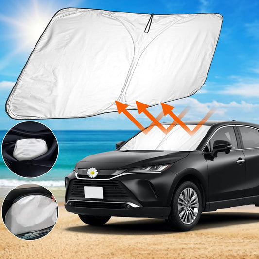 SHAOHAO Toyota Harrier Sun Shade 80 Series Sun Visor Car Sun Shade Genuine Accessories Car Sun Shade Shade for Windshield Car Accessories Storage Interior Parts UV Protection Folding Easy Installation
