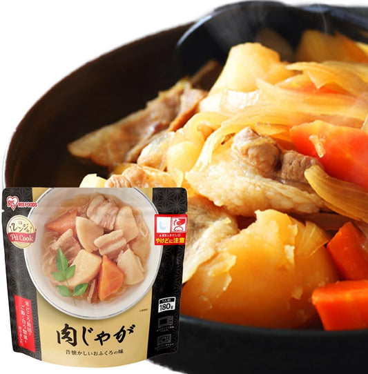 Iris Ohyama Range de Pa Cook Range-Up Stewed Meat and Potatoes, Boil-in-Bag, 6.3 oz (180 g), Side Dish, Microwaveable