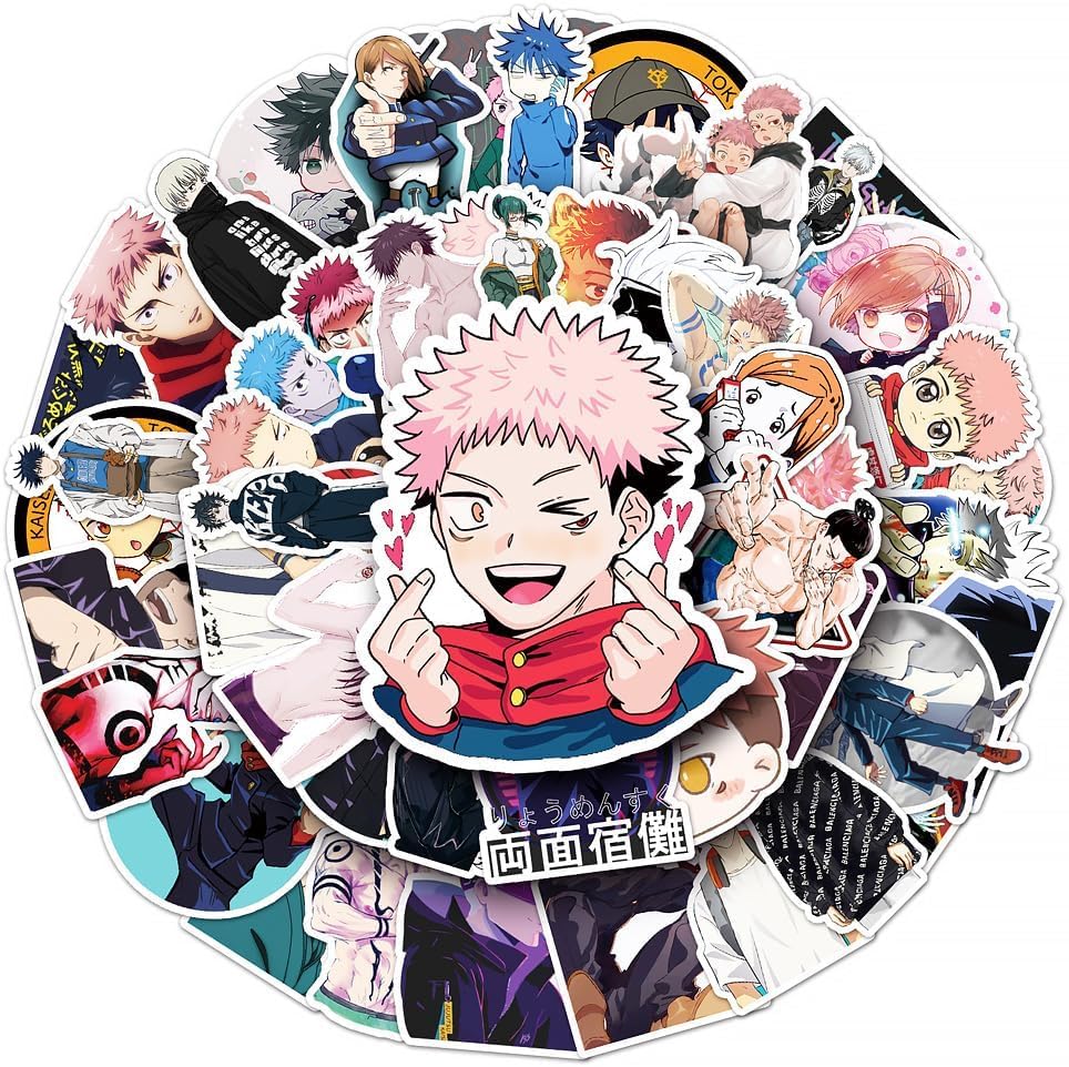 Set of 50 Magical Warfare Stickers Sticker Set Cartoon Waterproof Sticker Set Toy Anime Collection Cute Photo Stickers Favorite Suitcase Gift Birthday Present Moe Goods