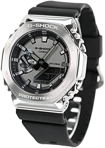 Casio G-Shock GM-2100-1ADR Analog-Digital 2100 Series World Time Quartz Men's Watch, multicolor (black / silver), Simple