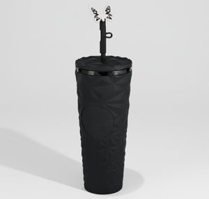 Starbucks Halloween 2025 Midnight Glow-in-the-Dark Vaso Frío con Tapa de Popote de Polilla 24 oz Vaso Reutilizable | Vaso reutilizable con pajilla, diseño de polilla