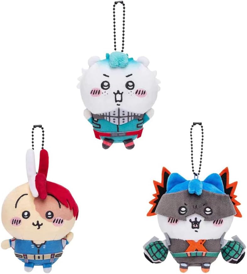 My Hero Academia Plush, Kawa, Izuku Midoriya, Shoto Todoro, Katsumi Bakugo, Hachiwale, Rabbit Key Chain, Small and Cute Guy, Anime Goods, Cartoon Surroundings, Cute Moe Goods, Doll, Present, Goods