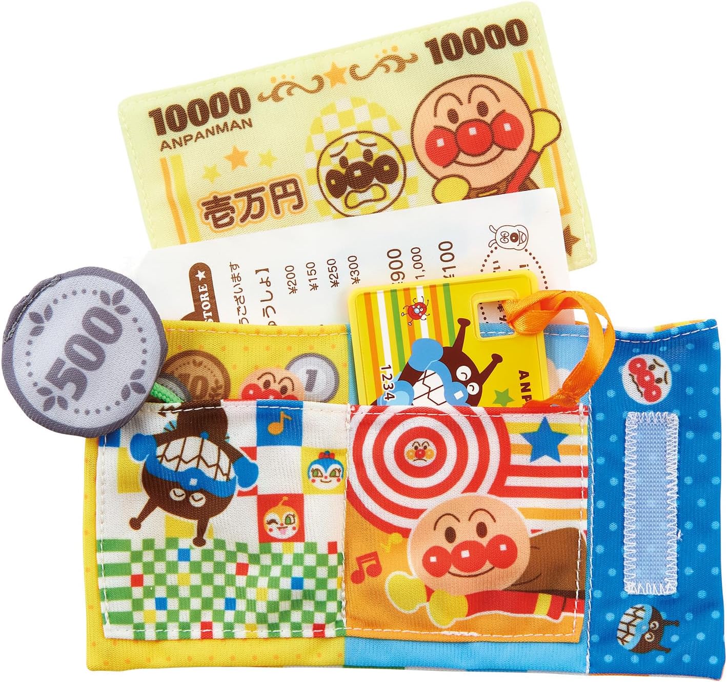 Bandai (バンダイ) Bebi Labo ~Brain Development~ Cards, Bills, Receipts! Anpanman Ultimate Wallet Play