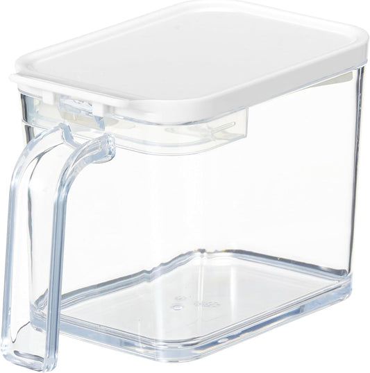 Asvel Condiment Pot, Operated with One Hand, Includes Scraper, Compact, Regular Type, 700ml, White