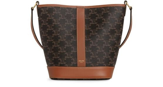 CELINE Small bucket in Triomphe canvas and calfskin - Image 1