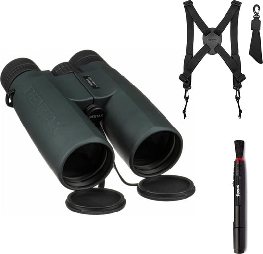 Pentax 10x50 Z Series ZD WP Binocular Bundle Binoculars Harness Lens Cleaning Pen (3 Items)