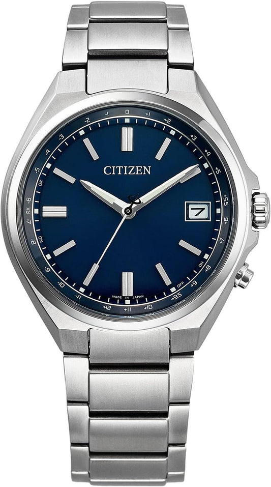 CITIZEN CB1160-55L Citizen Collection Wristwatch (Atomic Clock/Waterproof/Business), Easy-to-Read, Lightweight, Titanium, Eco-Drive, Men's, Analog, Simple, Second Hand, Date, Luminous, Gift, Silver, Navy, Silver, Navy Blue, Radio Solar, Made in Japan