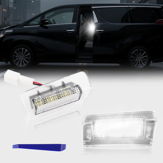 POPMOTORZ Toyota Alphard 40 Series Vellfire 40 Courtesy Lamp, 3 Row LED Sliding Door Spot Lamp, Door Welcome Light, 2nd Row for Rear Sliding Doors, Original Replacement, Coupler ON Design, Easy