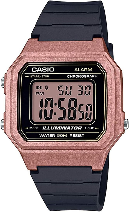 Casio Standard W-217HM-5A Wristwatch, Men's, Women's, Kids, Children, Boys, Girls, Chippukashi, Digital Date, Brown, Brown, Black, Overseas Model
