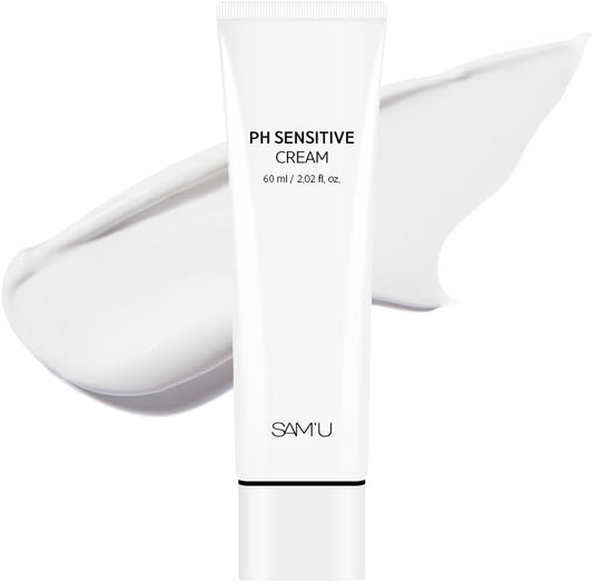 SAM'U Official · Genuine Samu PH Sensitive Cream 60ml Tube Type Moisturizing Cream, Ceramide, Face Cream, Concentrated Adhesion Moisturizing, Weak Acid Cream, PH Cream, Moisture Balance, pH Balance,
