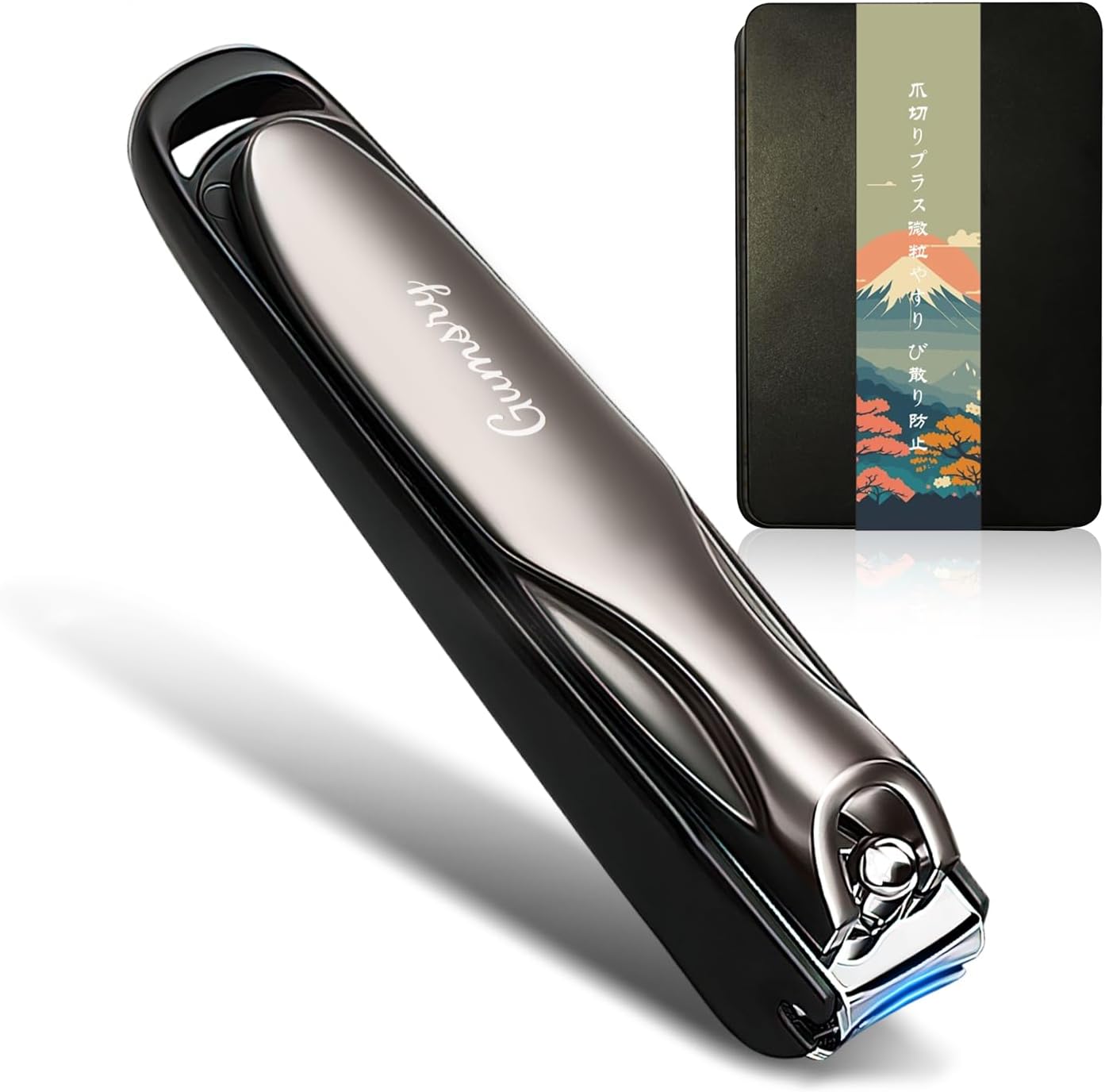 Nail Clippers, High Quality Nail Clippers, Made in Japan, Stainless Steel, Includes 2 Nail Files, Curved Blades, Sharp, Anti-Slip, Easy Operation, Safe, For Babies, Children, Adults, Elderly