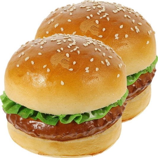 NOLITOY 2pcs Realistic Simulation Hamburger Model Photo Props Food Sample Table Decoration Educational Play Material and Durable