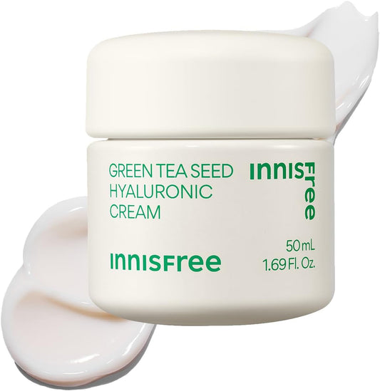 innisfree Green Tea Seed Hyaluronic Cream 50ml - Genuine Moisturizing Moisture Oily Dry Skin Mixed Skin Dry Korean Cosmetics