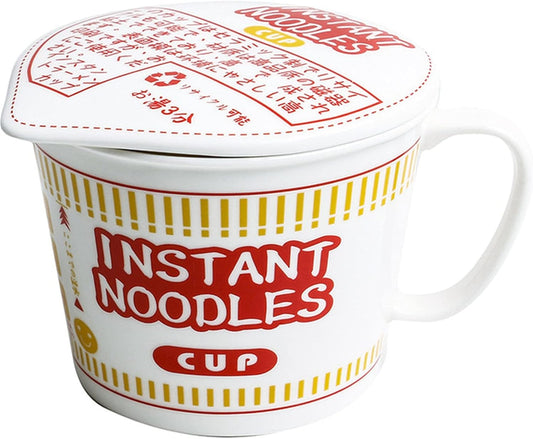 Tableware Udon Soba Ceramic Bowl Instant Noodle Bowl Mixing Ramen Bowl and Cover for Restaurant Ramen Commercial Use (Color: Red, Size: One Size)