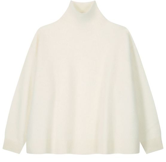 BOMPARD Oversized high-neck brushed cashmere sweater - Image 1