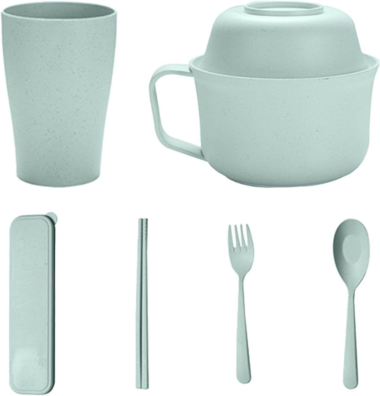 Ramen Bowl Set, Ramen Pot Set - Ramen Bowl Set Instant Ramen Microwave Bowl Set | Ramen Noodle Microwave Bowl Set with Chopsticks Spoon for Ramen, Pho, Udon, Soba, Noodles