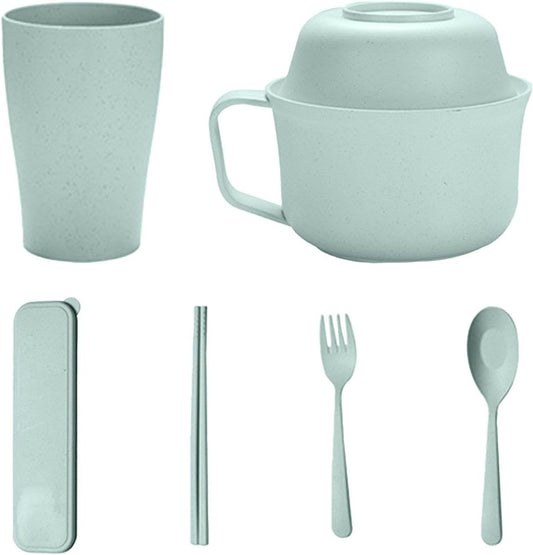 Ramen Bowl Set, Ramen Pot Set - Ramen Bowl Set Instant Ramen Microwave Bowl Set | Ramen Noodle Microwave Bowl Set with Chopsticks Spoon for Ramen, Pho, Udon, Soba, Noodles