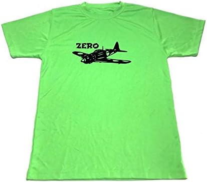 [TUGE9999] T-shirt, Lime Zero Battle, Dry Zero Battle, Cut-off, Goods, Fighter Plane, Green, Green