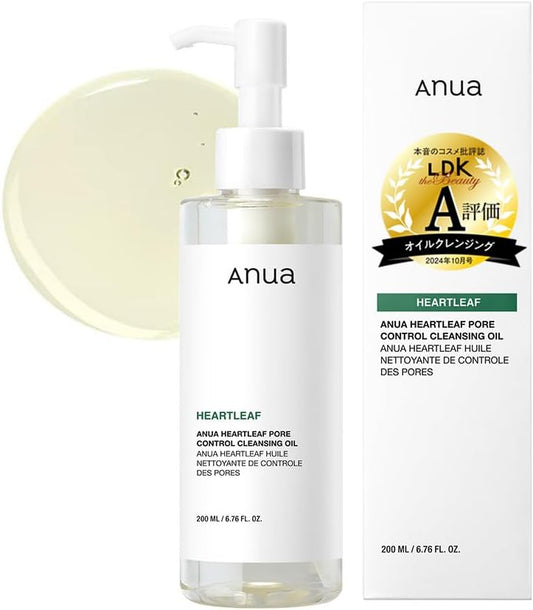 ANUA Dokudamipoa Control Cleansing Oil, 6.8 fl oz (200 ml), Pores, Exfoliate, Sebum & Blackhead Care, Makeup Remover, Dry Skin, Mixed Skin, Heartleaf Cleansing Oil Skin Care, Korean Cleansing, Korean