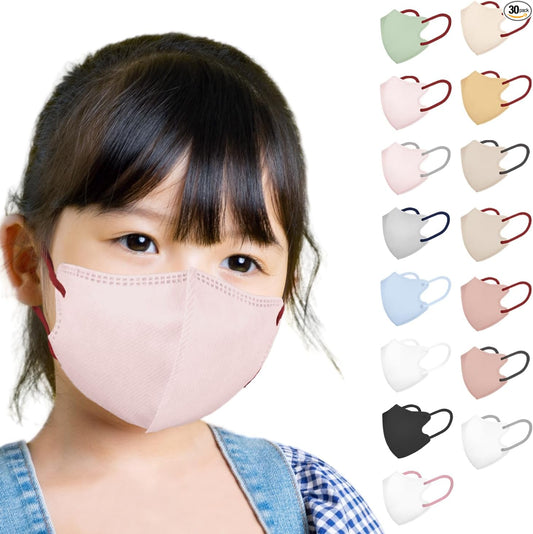 Non-woven Fabric Children's Mask, 3D Mask, Bicolor Made in Japan