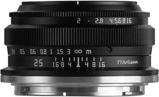 TTArtisan 25mm f/2 C Nikon Z Mount APS-C Lens, Black, Brand Optics (2 Year Warranty)