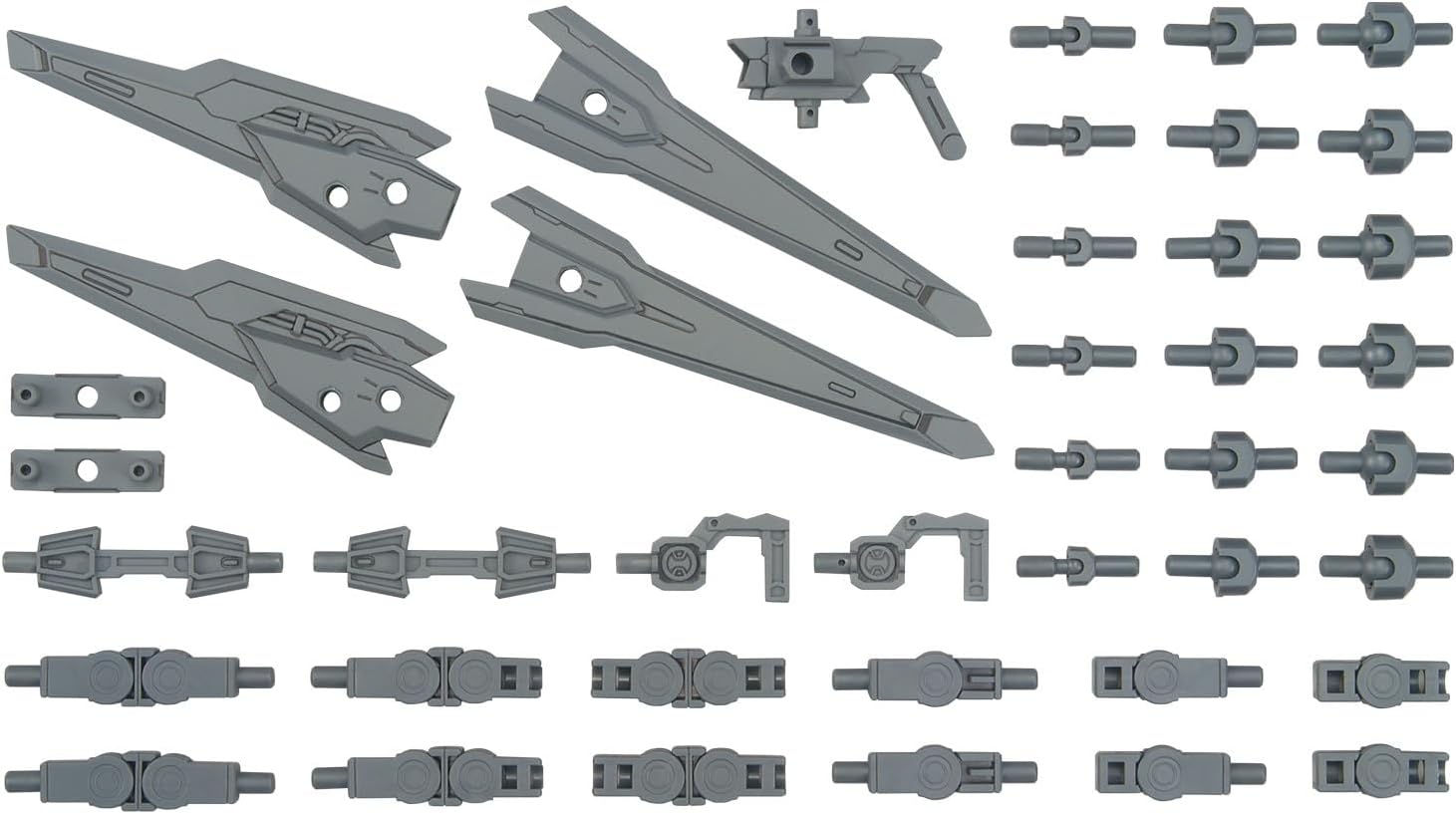 Bandai Spirits Optional Parts Set, Gunpla 17 (Binder Gun), Color-Coded Plastic Model