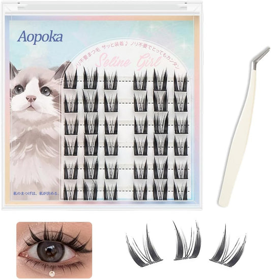 False Eyelashes, Free Adhesive, Natural False Eyelashes, Cosmetics, Large Capacity, No Glue Required, For Parts, Can Be Used Freely, For Everyday Cosmetics, Beginners, Easy to Install